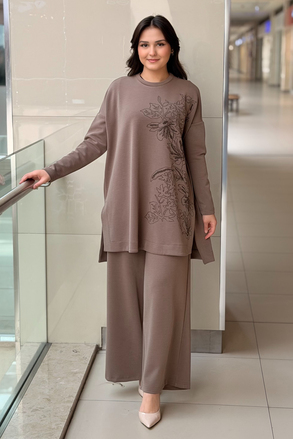 Nurcan Çetin Çiçek Baskılı Tunik Pantolon