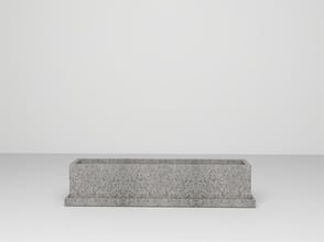 Balkon Serisi Köşeli Beton Gri Saksı
