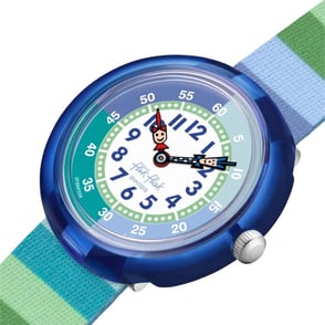 Flik Flak FBNP226 Stripy Green Çocuk Kol Saati