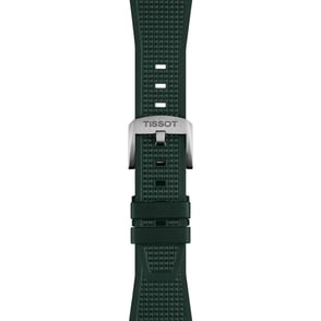 Tissot PRX 40mm için Koyu Yeşil Kauçuk Kordon Kayış T852.050.987