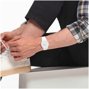 Swatch SO29W704 White Rebel Again Unisex Kol Saati