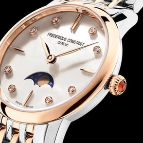 Frederique Constant Slimline Ladies Moonphase FC-206MPWD1S2B Kadın Kol Saati