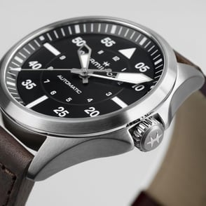 Hamilton Khaki Aviation Khaki Pilot Auto 39mm Erkek Kol Saati H76305530