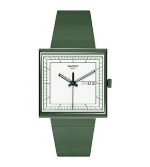 Swatch SO34G700 What if ...Green Unisex Kol Saati