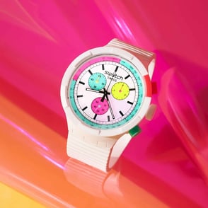 Swatch The Purity of Neon SB06W100 47mm Kol Saati