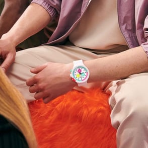 Swatch The Purity of Neon SB06W100 47mm Kol Saati