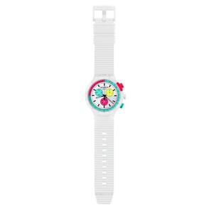 Swatch The Purity of Neon SB06W100 47mm Kol Saati