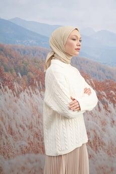 Armanda Cotton Monogram Eşarp
