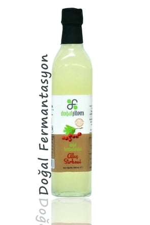 Doğal Fermante Alıç Sirkesi 500 ml Cam Şişede görseli.