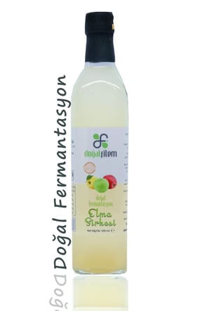 Doğal Fermante Elma Sirkesi 500 ml Cam Şişede görseli.