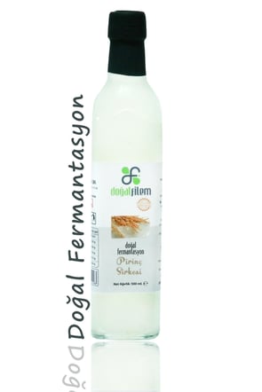 Doğal Fermante Pirinç Sirkesi 500 ml Cam Şişede görseli.