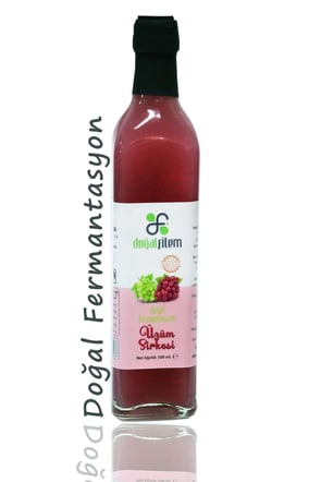 Doğal Fermante Üzüm Sirkesi 500 ml Cam Şişede görseli.