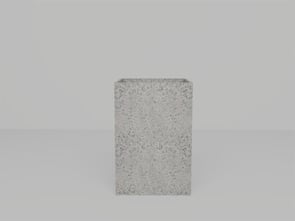 Laden Serisi Köşeli Beton Gri Saksı
