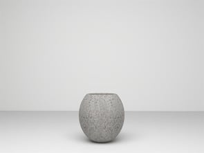 Lina Serisi Yuvarlak Beton Gri Saksı