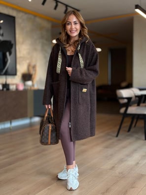 Acı Kahve Buklet Hırka Ceket