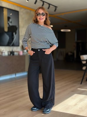 Premium Siyah Tensel Jean Pantolon