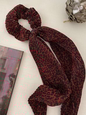 Bordo Leopar Lastikli Toka
