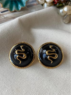 Çelik Black Snake Küpe