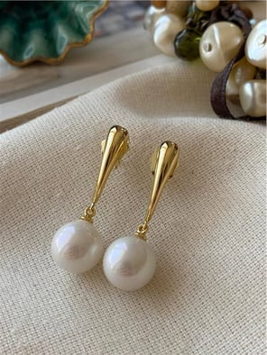 VIP 14K İnci Sallantılı Küpe