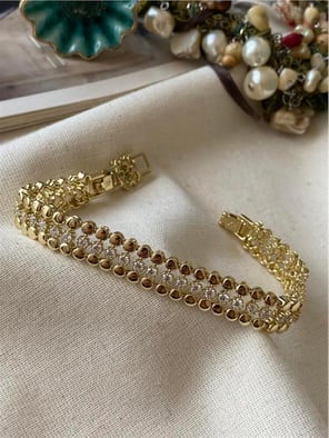 VIP 14K Taşlı Dorika Model Bileklik