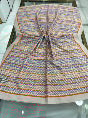 Desenli Pamuklu Şal (Taş)