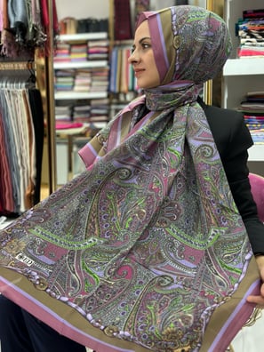 Ed Scarf Celebrity Pembe Etnik Desenli Şal