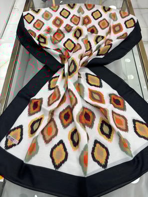 Ladure Desenli Butik Şal Siyah -03 Rengi