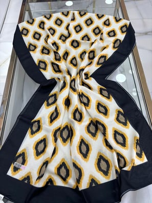 Ladure Desenli Butik Şal Siyah -05 Rengi