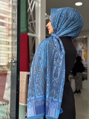 Ladure Desenli Modal Şal Etnik 01