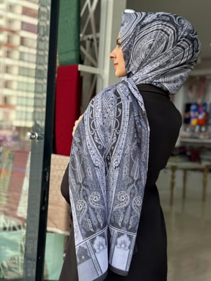 Ladure Desenli Modal Şal Etnik 10