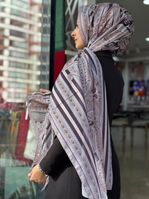 Ladure Desenli Modal Şal Etnik 4