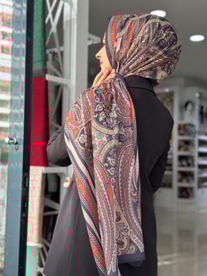 Ladure Desenli Modal Şal Etnik 9