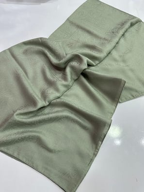 Şal Rüyası Etnik Desen Jakarlı Şal Mint Yeşili Rengi