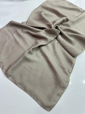 Şal Rüyası Etnik Desen Jakarlı Şal Vizon Rengi