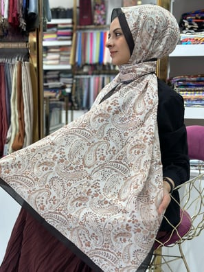 Siyane Desenli Soft Şal 14