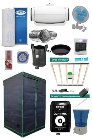 140x140x200 Bitki Yetiştirme Kabin Seti Pro