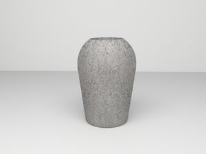 Zen Serisi Yuvarlak Beton Gri Saksı
