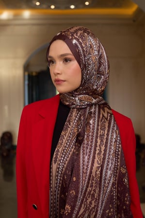 Kahverengi Hint Vual Şal -  5009-20