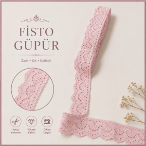 2 Numaralı Desen Fisto Güpür Top Pembe