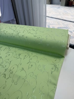 Sarmaşık Çiçek Desen Dertsiz Kumaş (Geniş Enli) Elma Yeşili