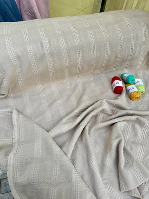 Gonca Nefes Alır Waffle Pike Kumaş Kapuçino
