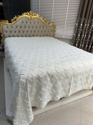 Badem Baklava Desen Püsküllü Etuval Limi Pike Krem