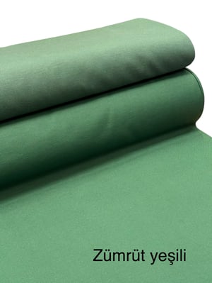 Düz Renk Etuval Cotton Keten Zümrüt Yeşili
