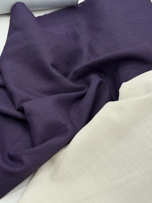 Simli Etuval Linen Kumaş Mor