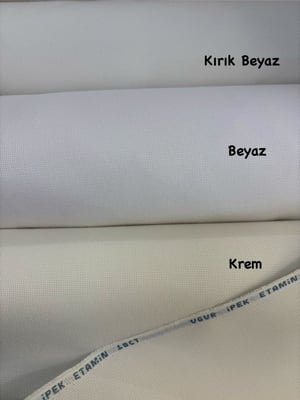 Uğur İpek Etamin 18 Count İşlemelik Kumaş Renk No 7 Beyaz