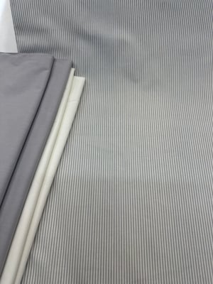 İnce Çizgili Desen Akfil Kumaş D80610 Gri