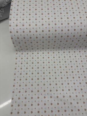 Camelia Kalpler Ve Puanlı Desen Poplin Akfil Kumaş Bej