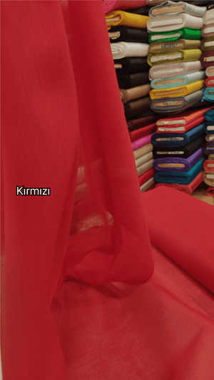 Renkli Tülbent Bezi Kırmızı