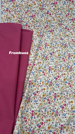 Kır Masalı Mini Çiçek Desenli Akfil Kumaş D88450 Pembe