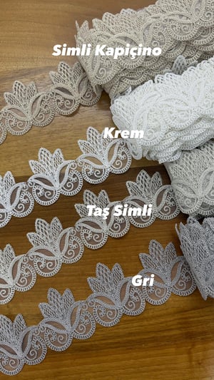 Asude Desen Fransız Güpürü (1 Top) Gri